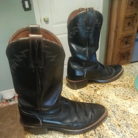 Ariat Black Deertan Legend Men's Leather Western Cowboy Boots Size 10 D - Picture 3 of 12